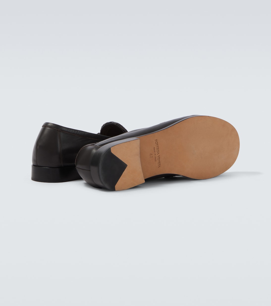 Silenzio Intrecciato leather loafers | Bottega Veneta