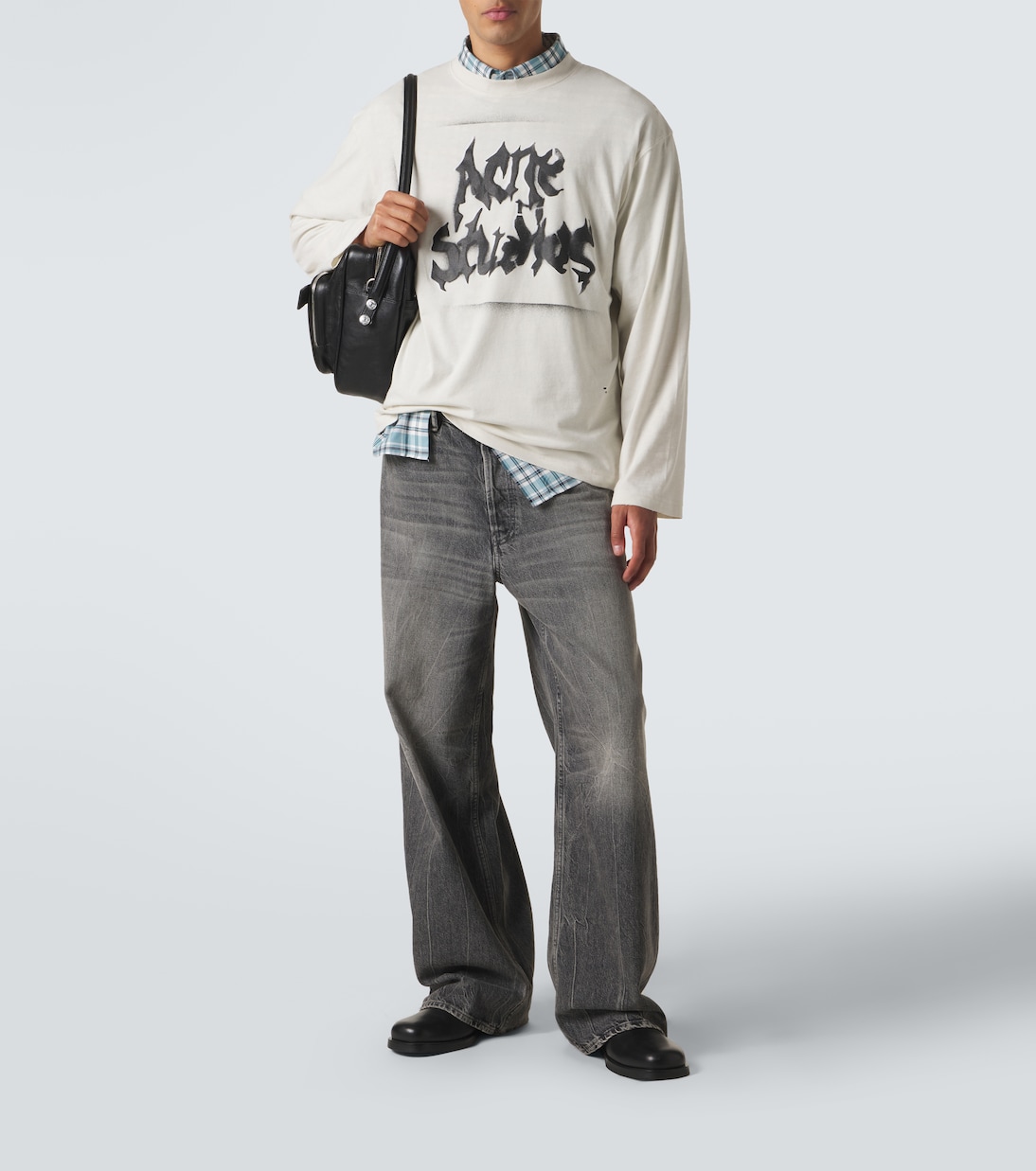 Logo cotton-blend jersey T-shirt | Acne Studios
