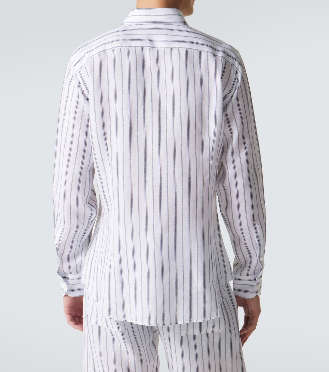 Camisa de lino a rayas | Fedeli