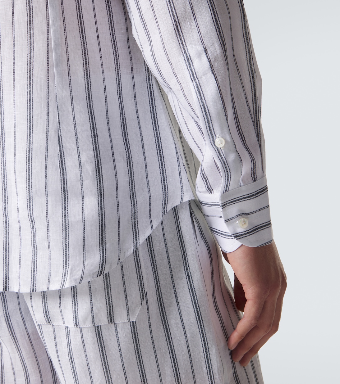 Camisa de lino a rayas | Fedeli