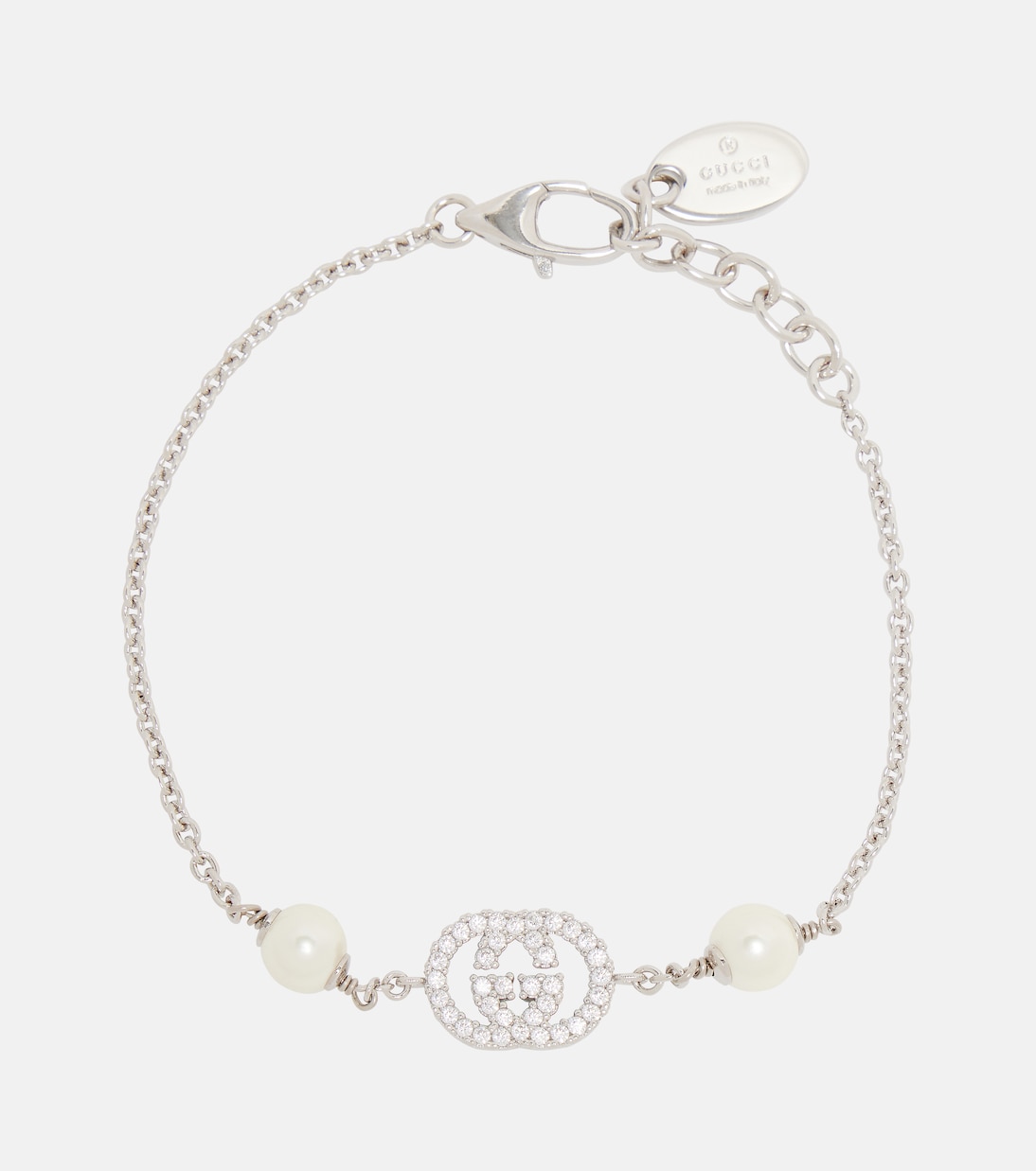 Interlocking G embellished chain bracelet | Gucci