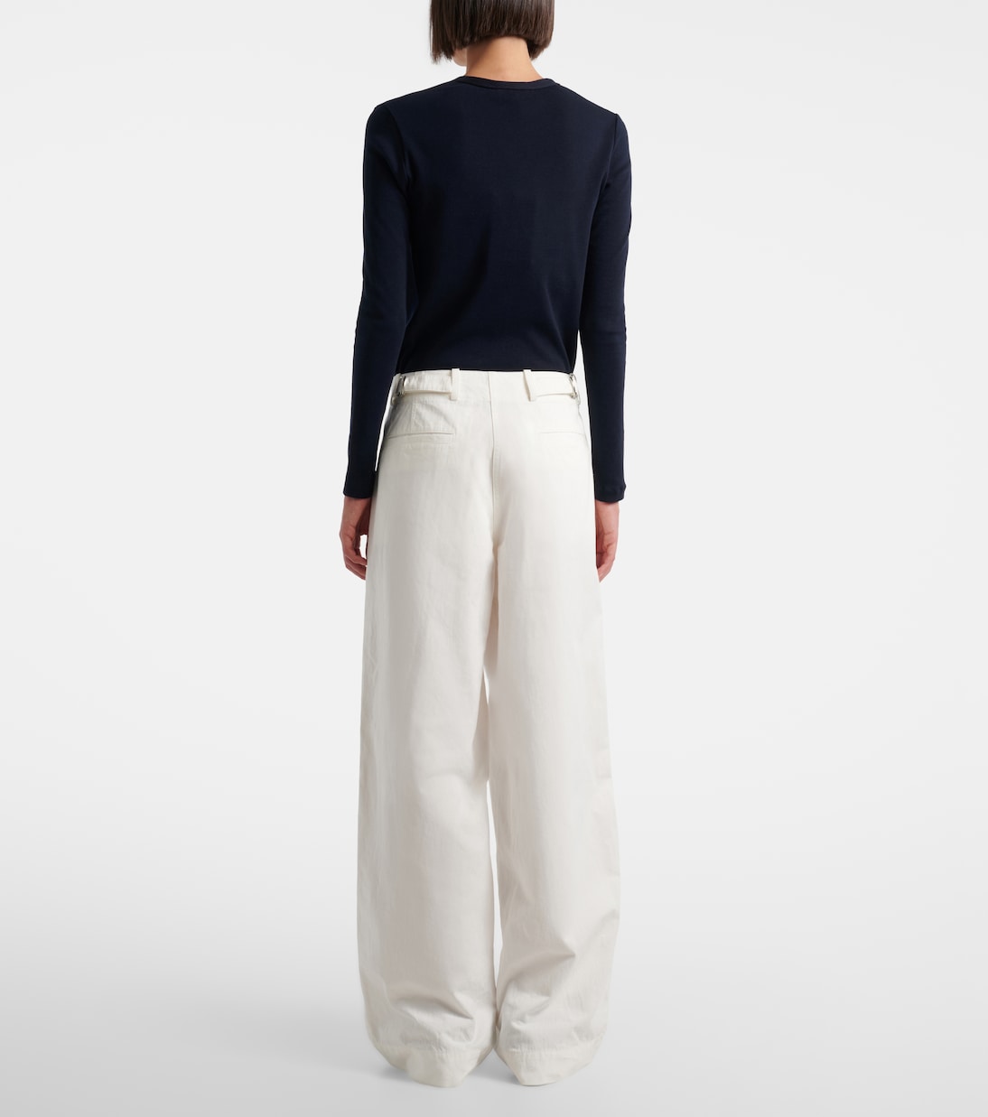 Fadry cotton gabardine wide-leg pants  | The Row