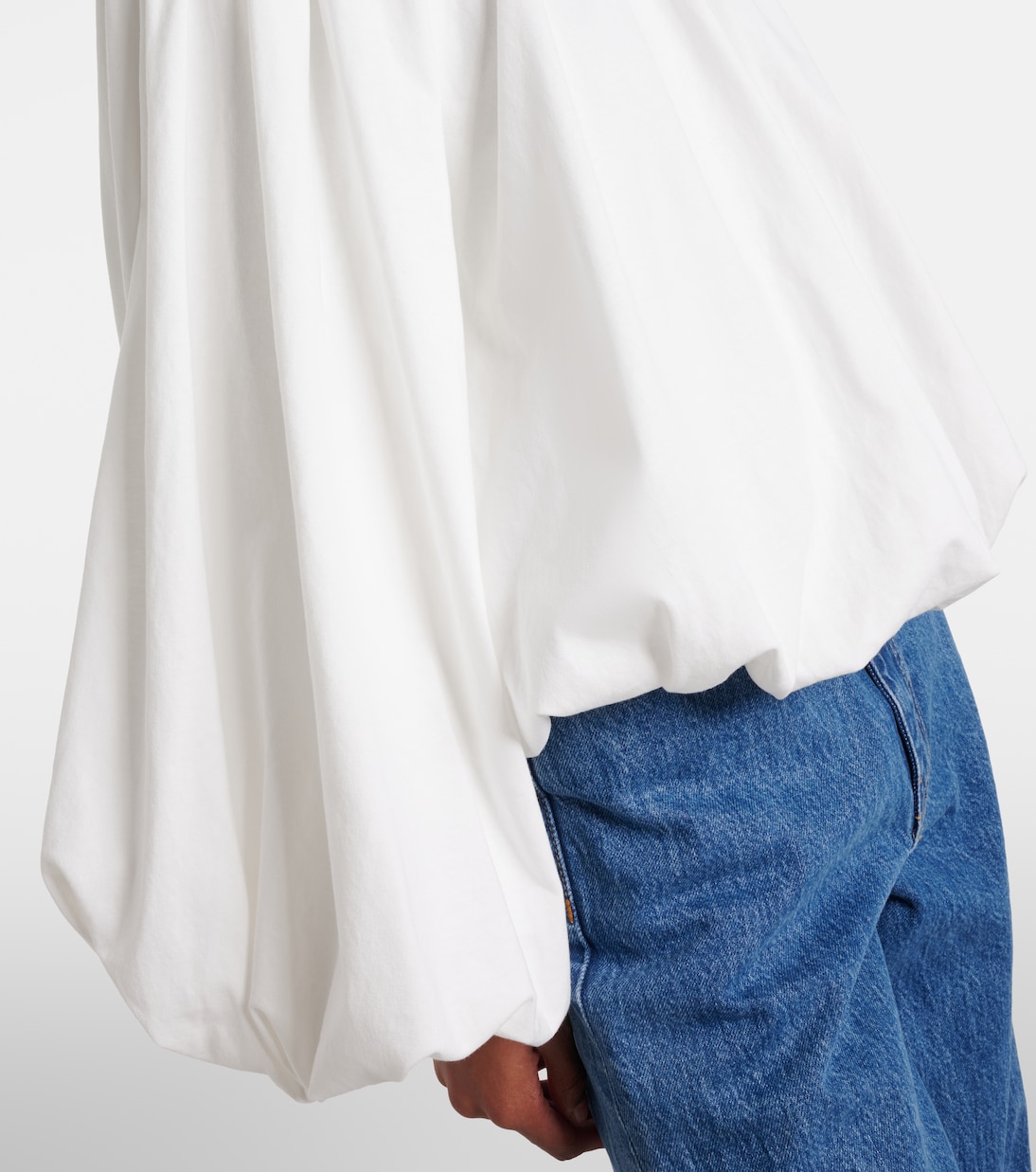 Soft Volume cotton poplin off-shoulder top | Dorothee Schumacher
