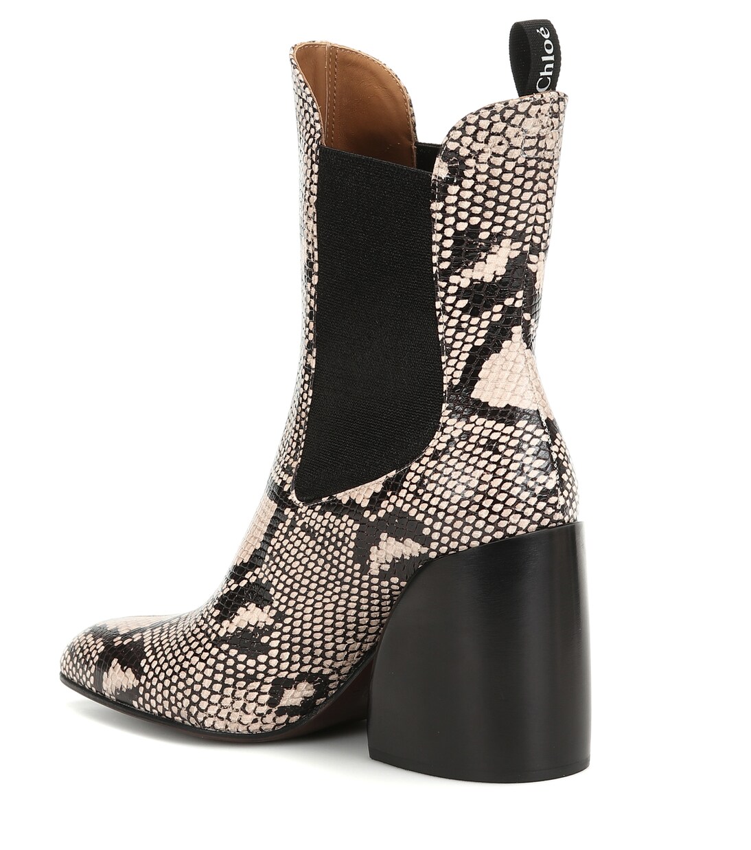 Wave snake-effect ankle boots | Chloé