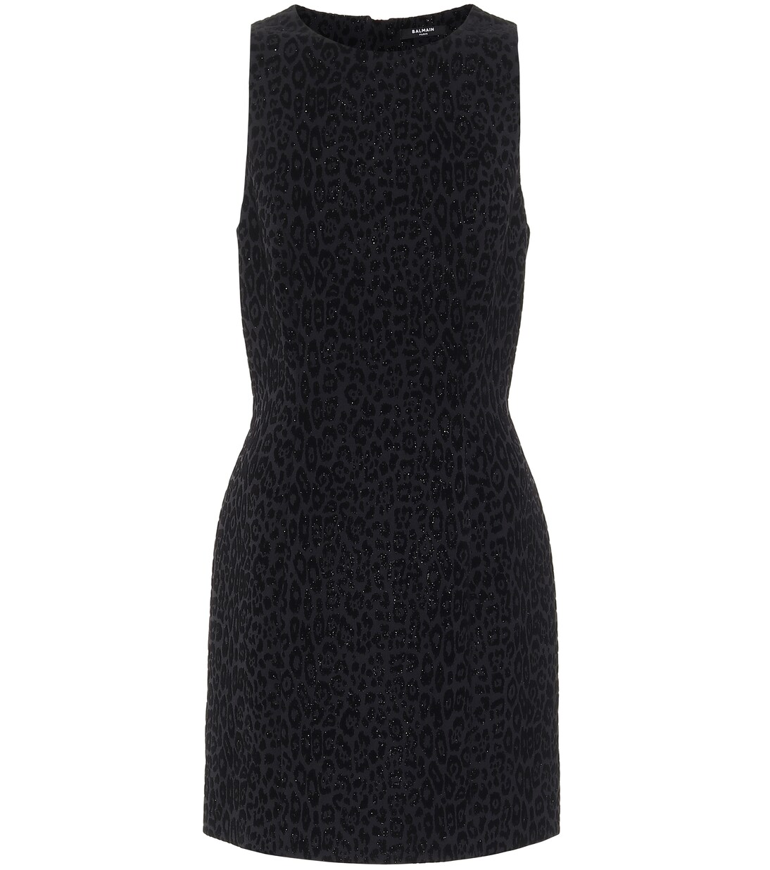 Robe en jacquard de velours à motif léopard | Balmain