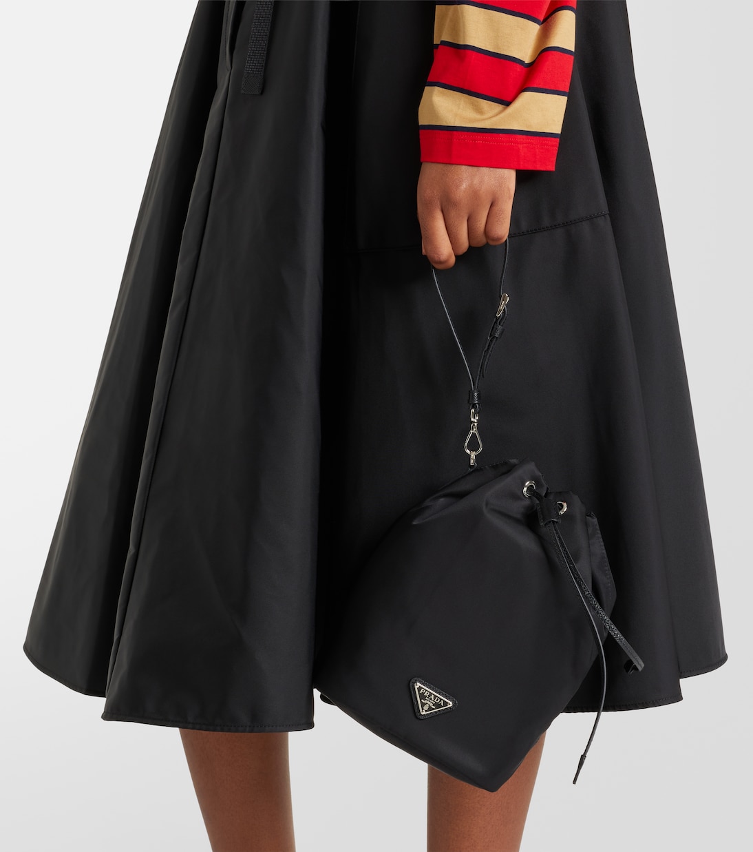 Secchiello in Re-Nylon con pelle | Prada