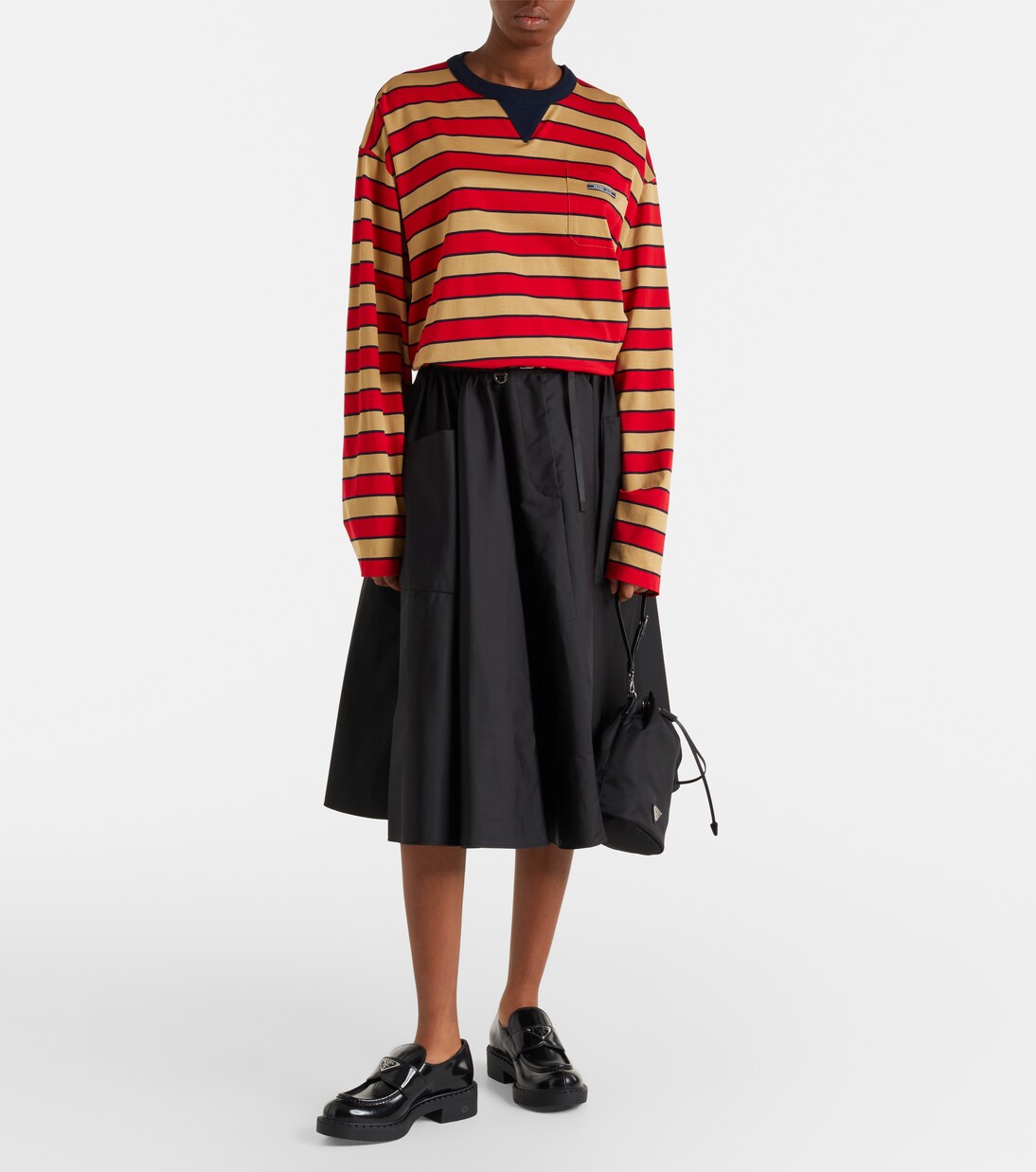 Secchiello in Re-Nylon con pelle | Prada