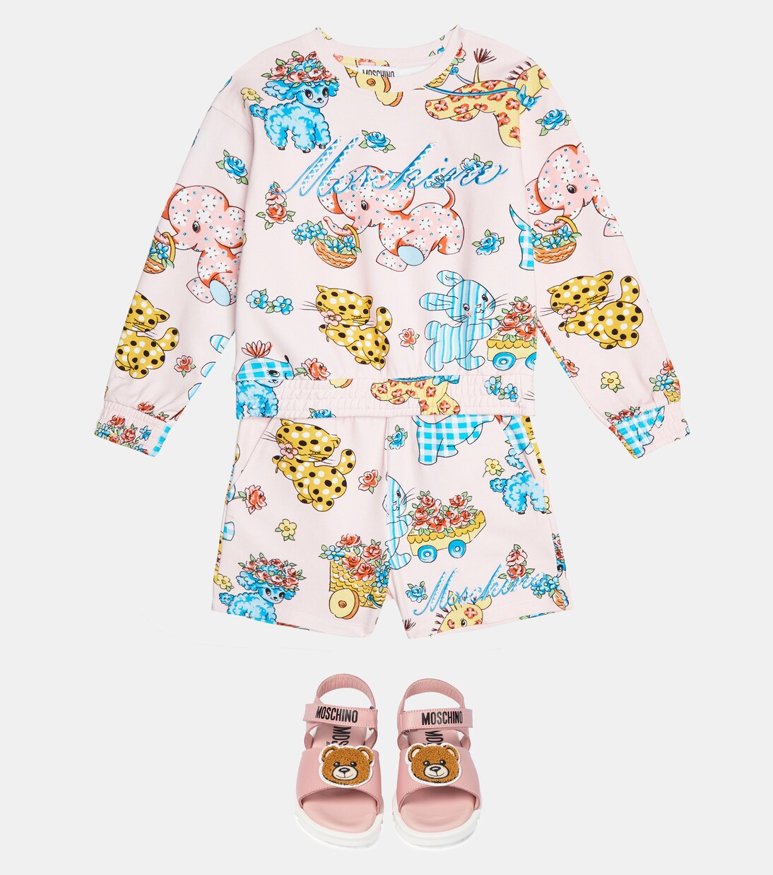 Printed jersey shorts | Moschino Kids