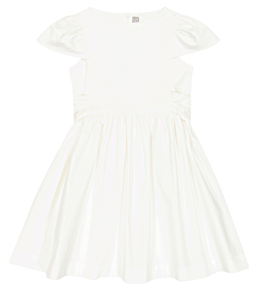 Bow-embellished cotton-sateen minidress | Il Gufo