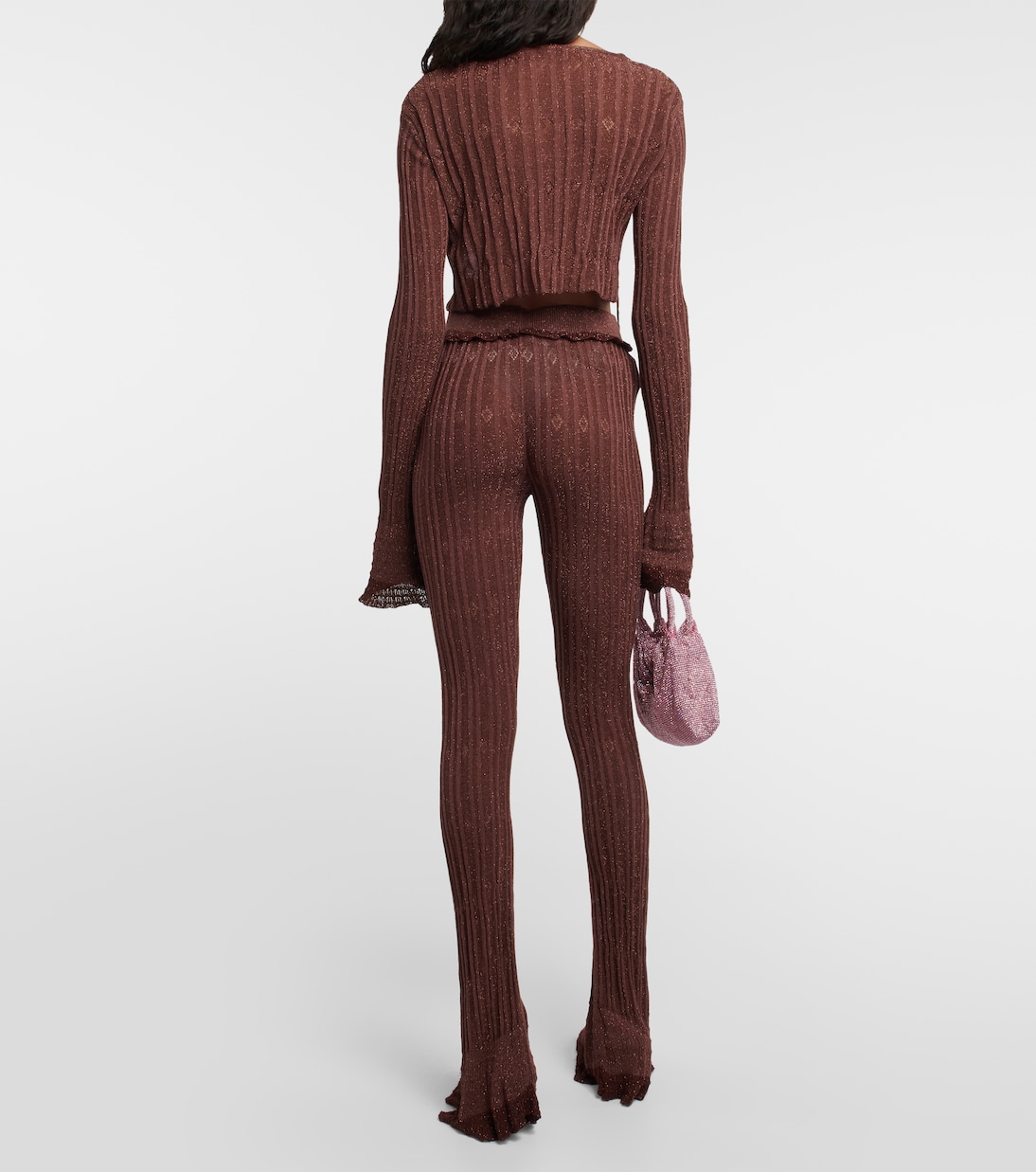 Cropped-Cardigan aus Rippstrick | KNWLS