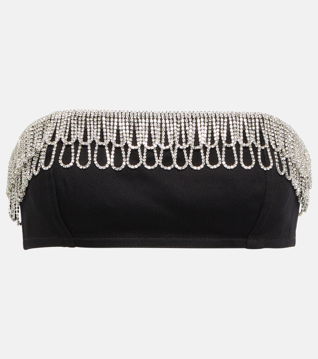 Verziertes Bandeau-Top aus Baumwoll-Twill | Rotate