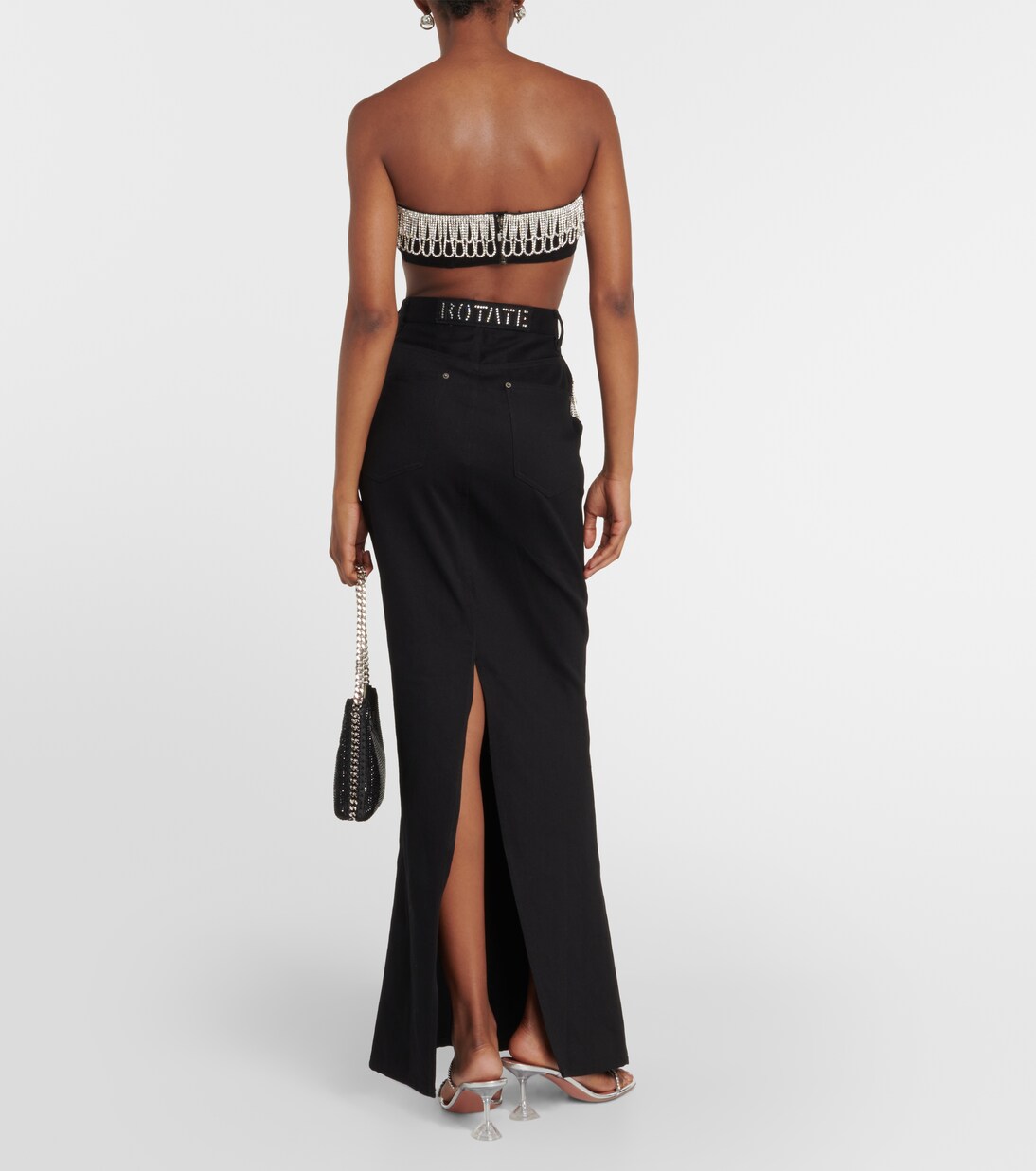 Verziertes Bandeau-Top aus Baumwoll-Twill | Rotate