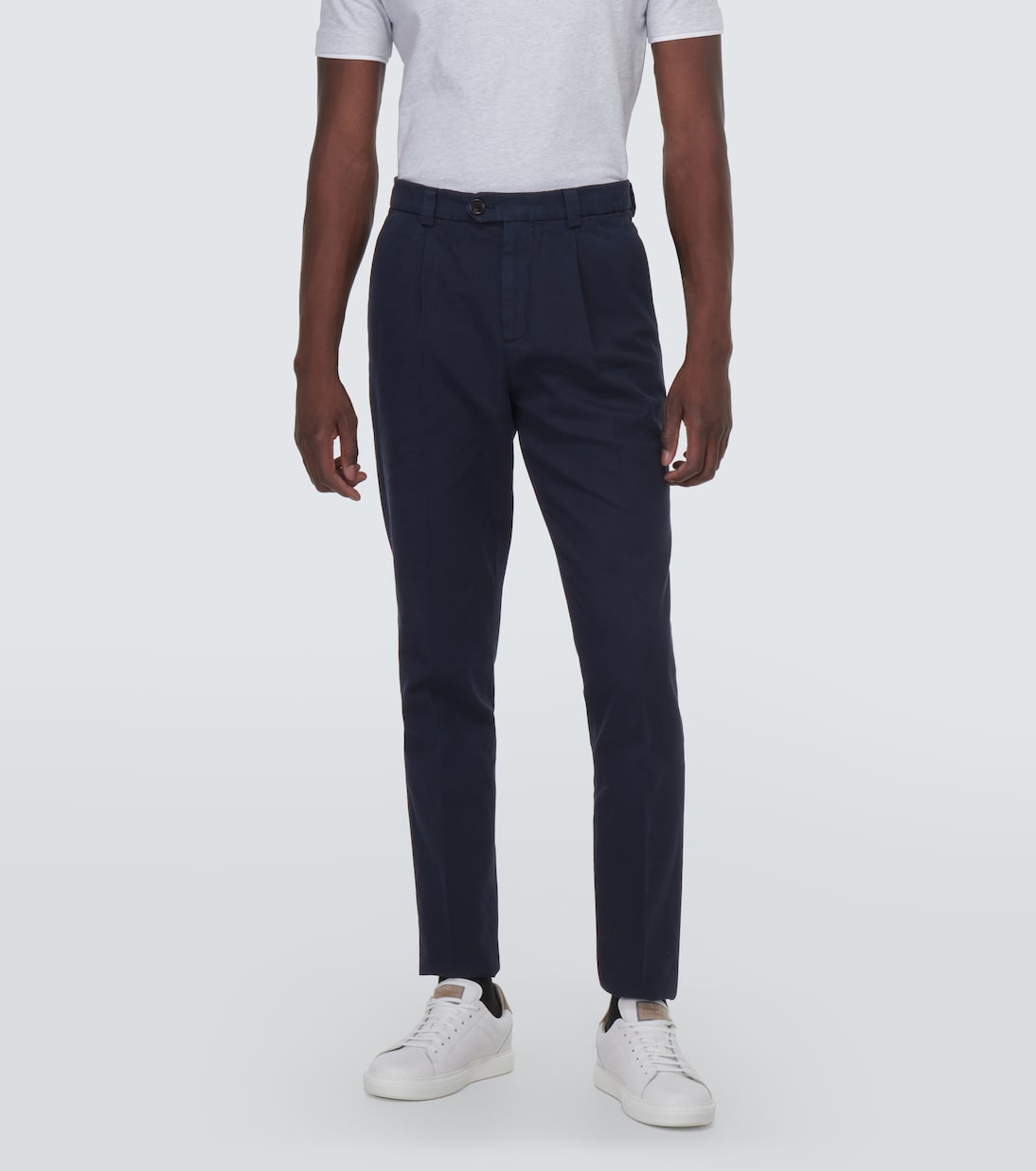 Cotton gabardine slim pants | Brunello Cucinelli