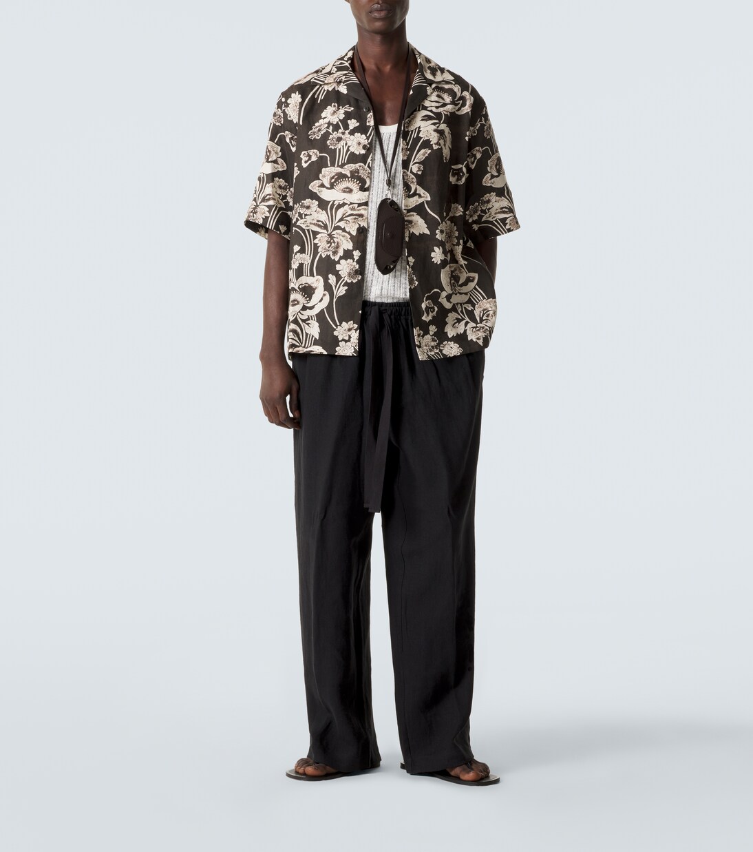 Pantalones anchos de lino | Commas