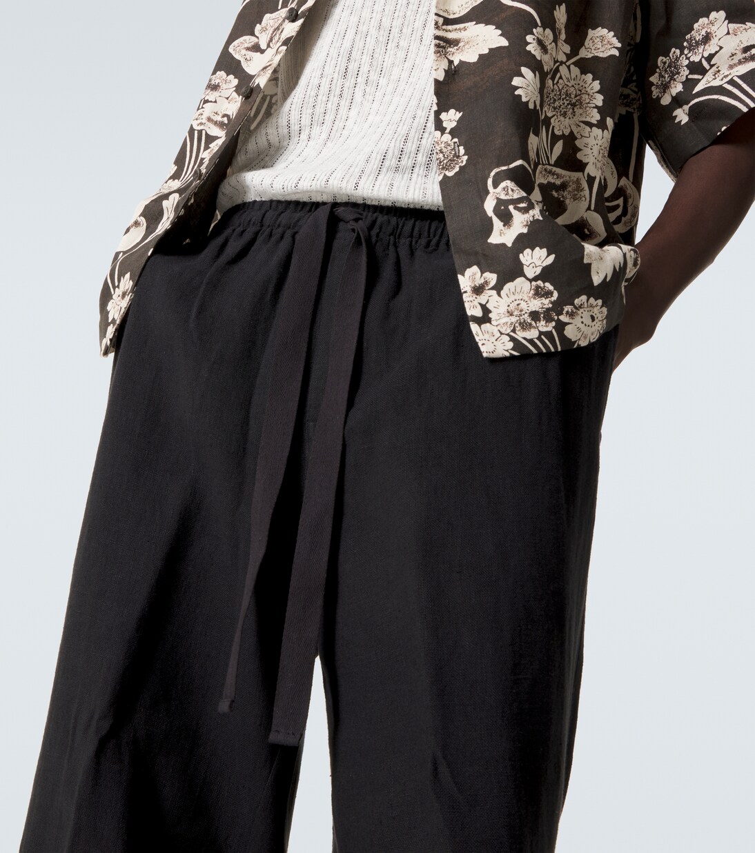 Pantalones anchos de lino | Commas