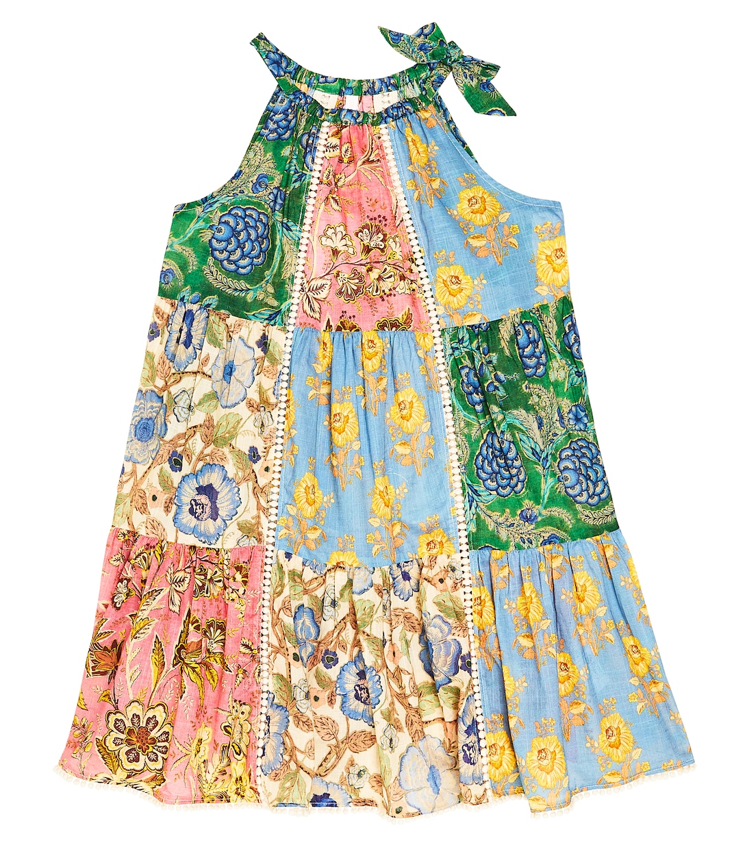 Junie halterneck printed cotton dress | Zimmermann Kids