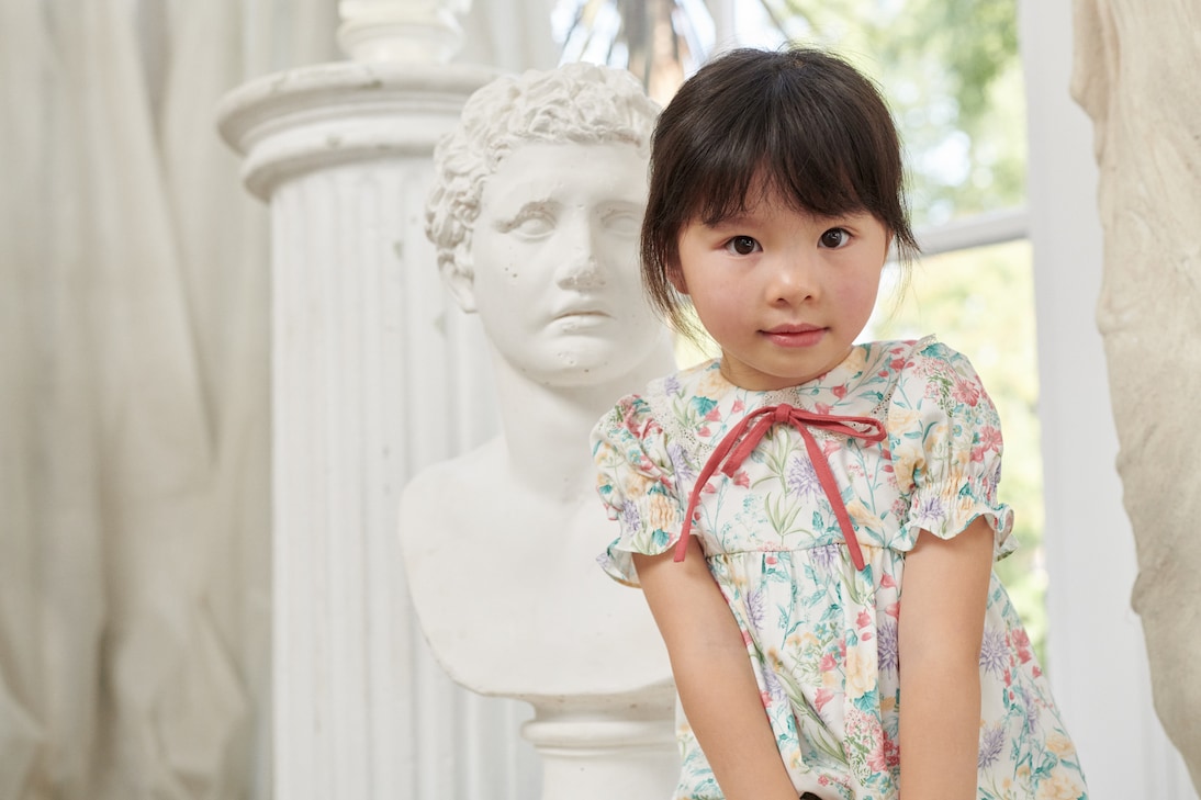 Baby Eloisa printed cotton playsuit | La Coqueta