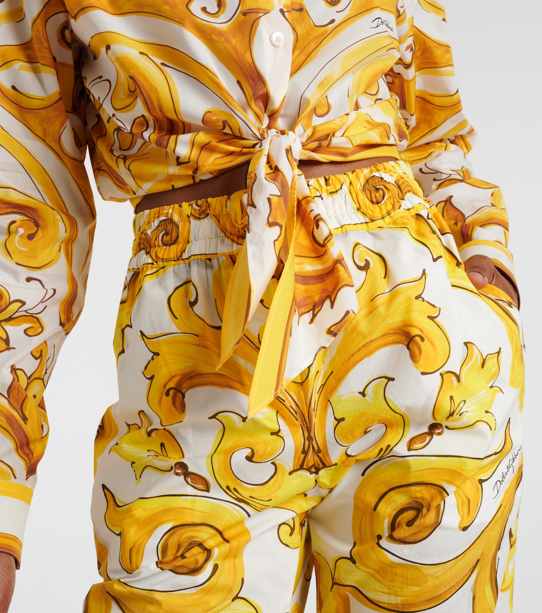 Camisa Majolica en popelín de algodón | Dolce&Gabbana