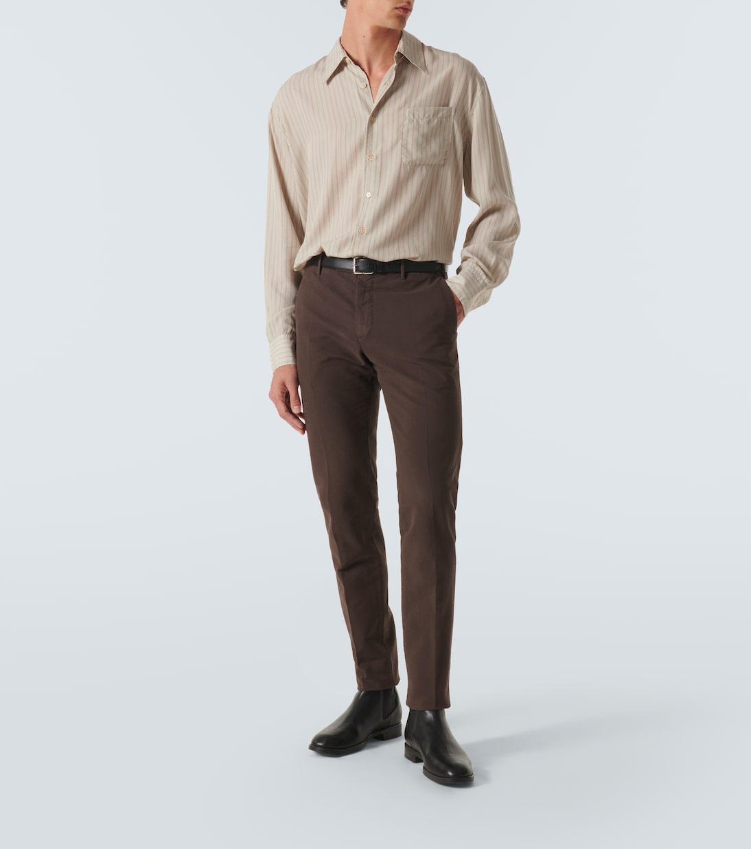 Cotton slim pants | Slowear
