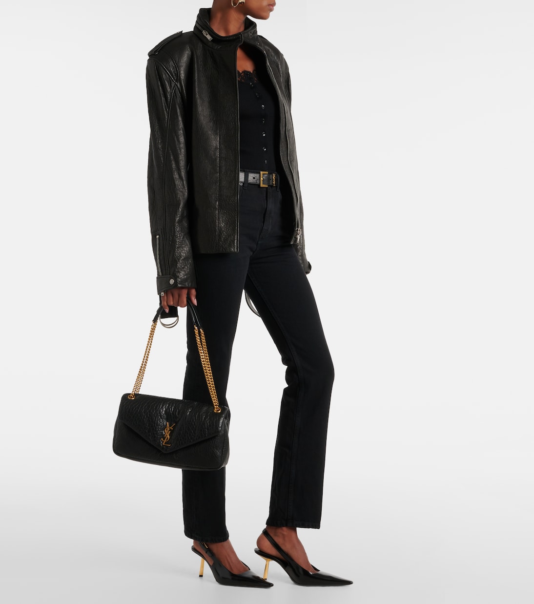 Calypso Medium leather shoulder bag | Saint Laurent