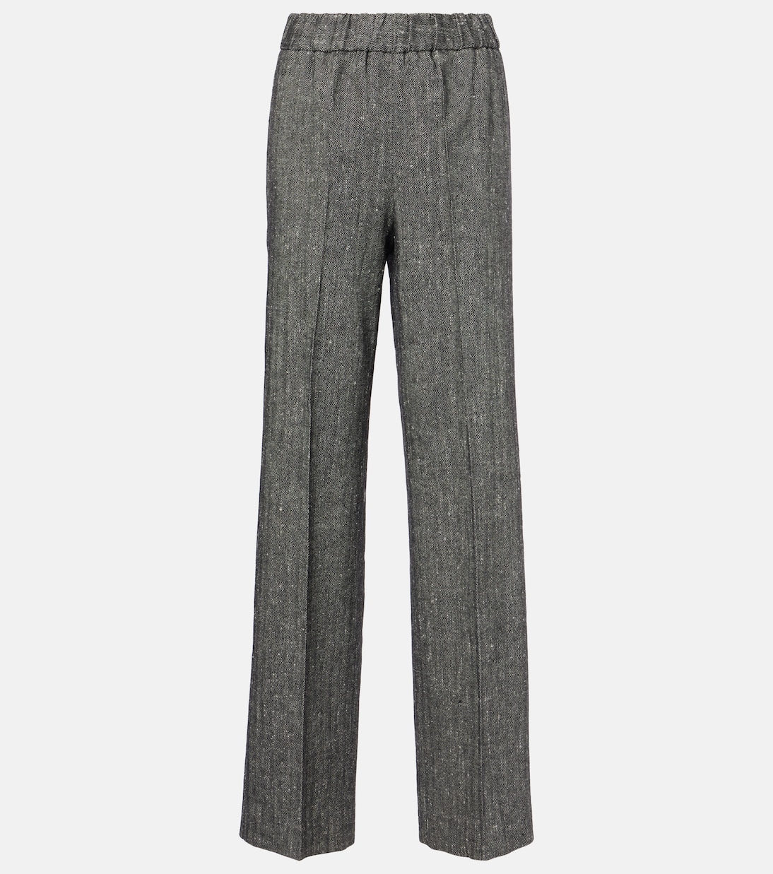 Pantalon ample en laine, soie et lin | Dolce&Gabbana