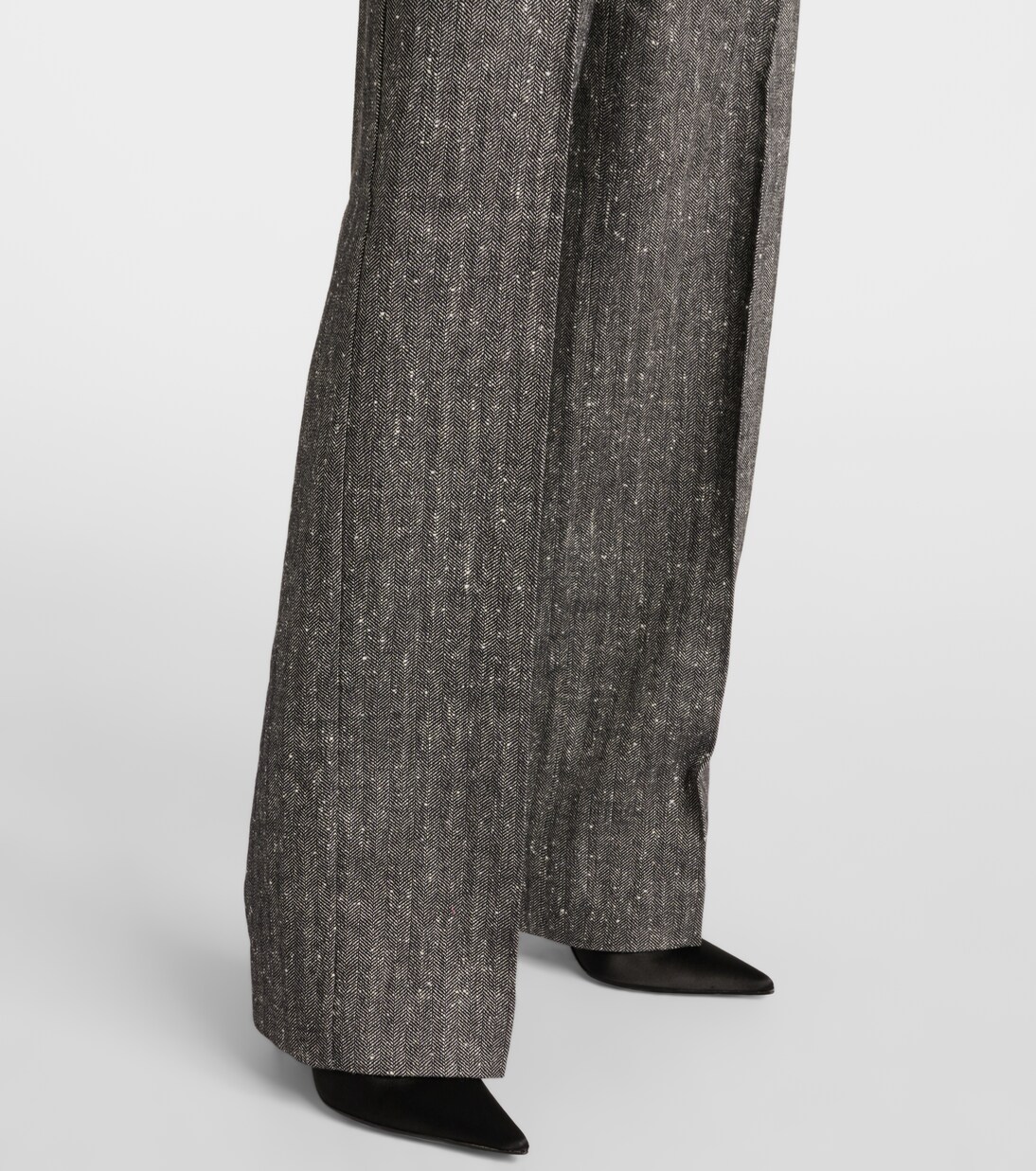 Pantalon ample en laine, soie et lin | Dolce&Gabbana