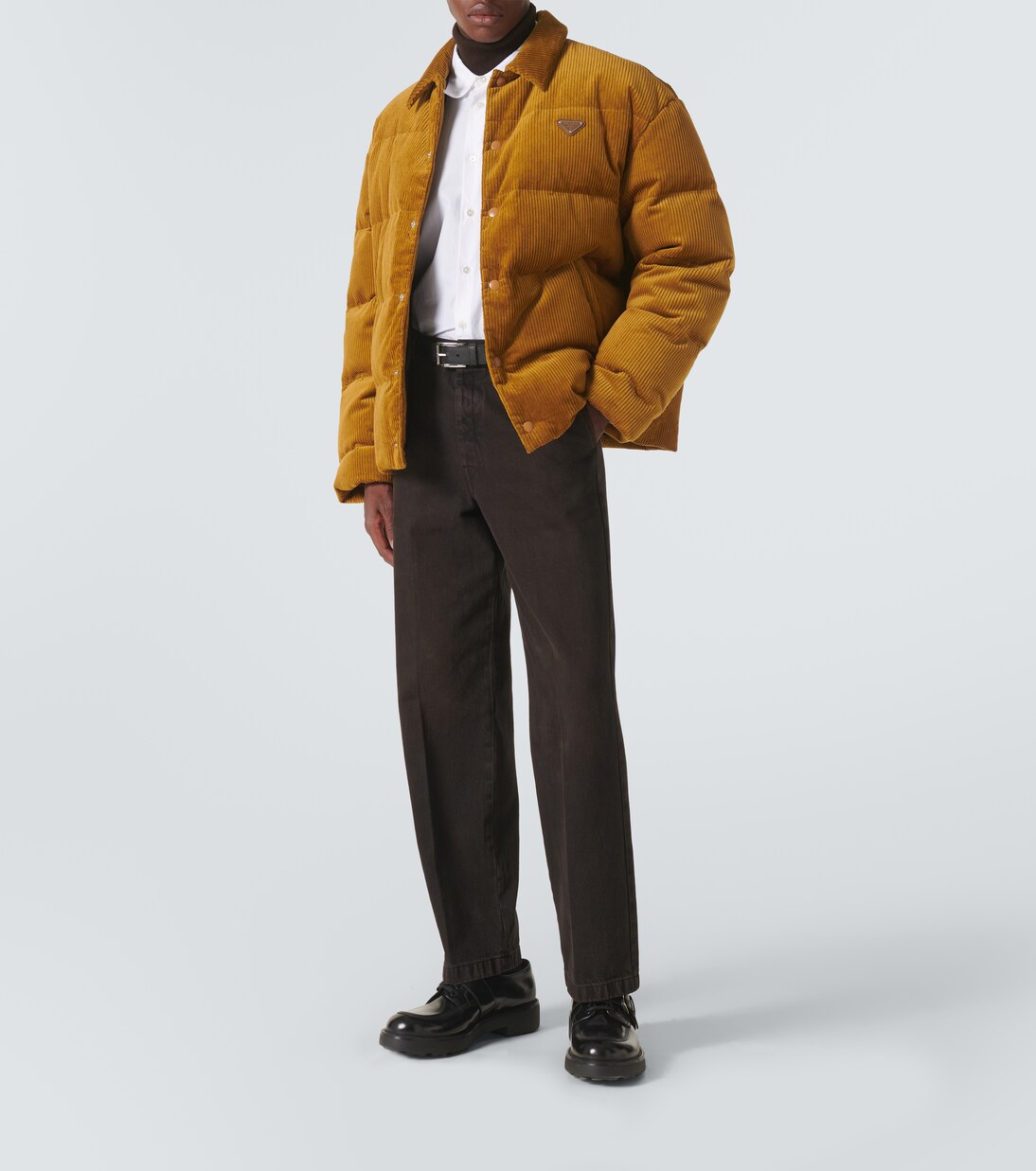 Cotton corduroy puffer jacket | Prada