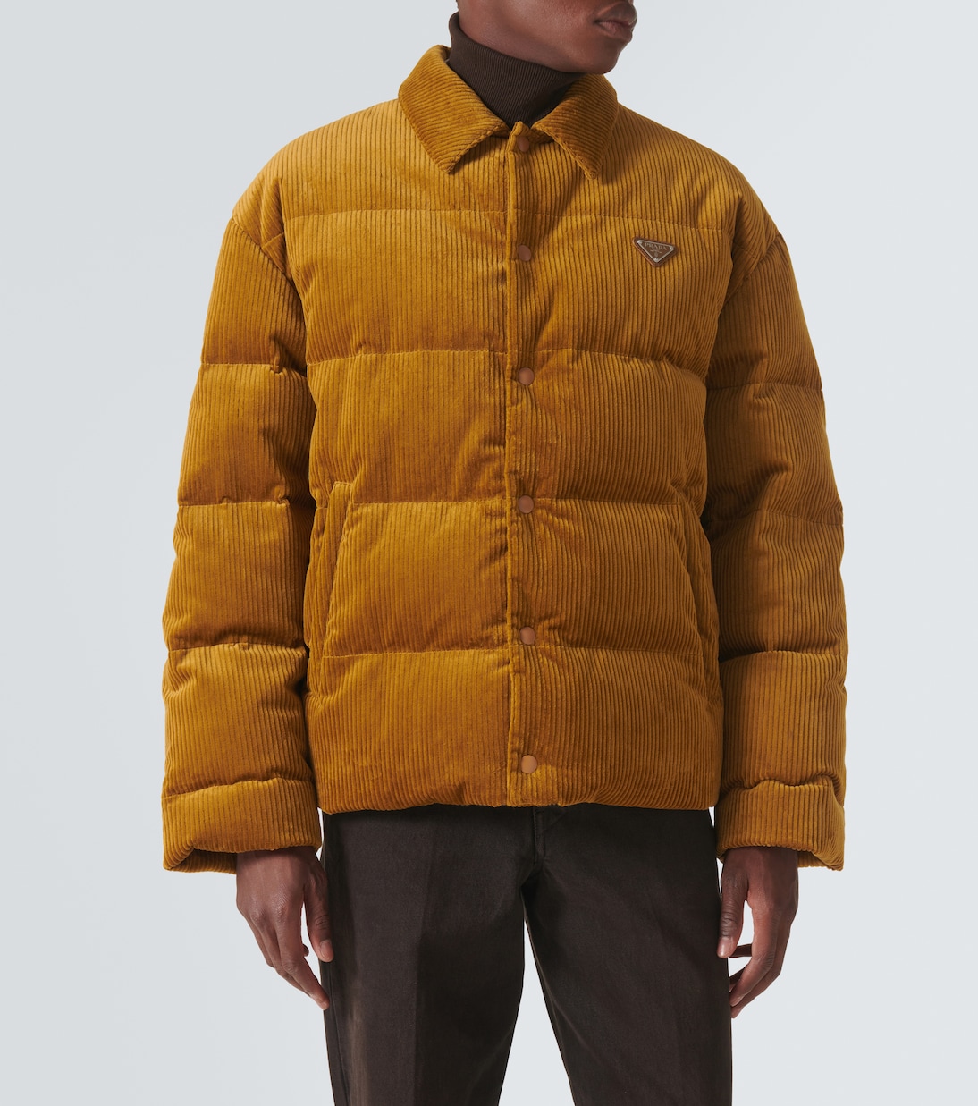 Cotton corduroy puffer jacket | Prada