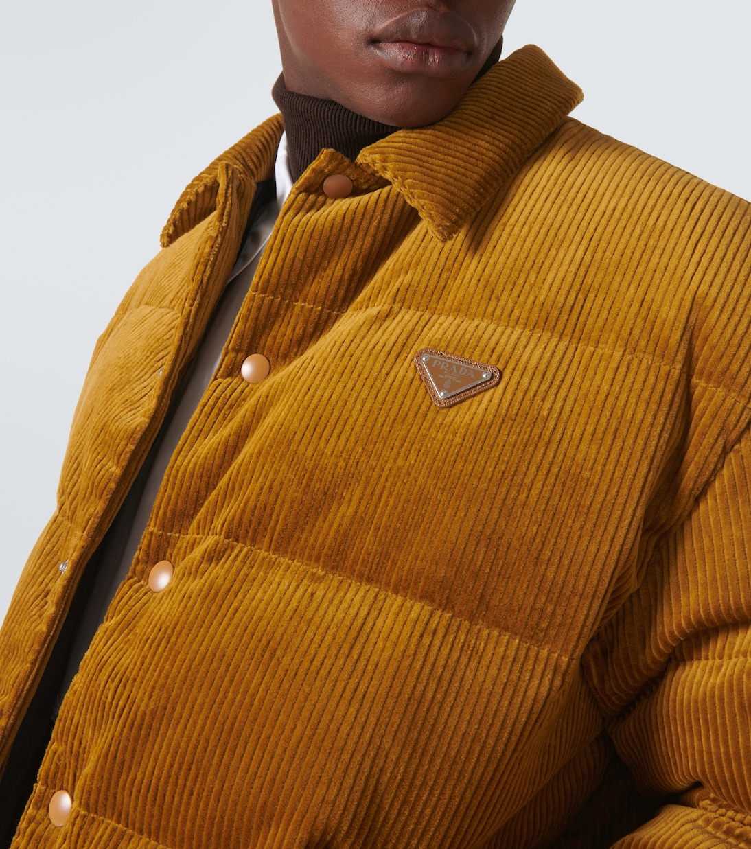 Cotton corduroy puffer jacket | Prada