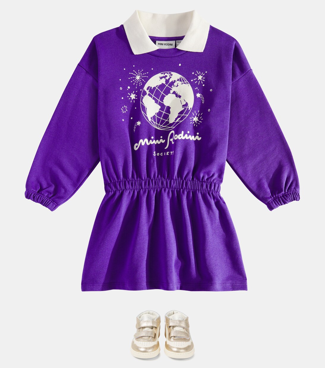 Robe sweat-shirt Society en coton | Mini Rodini