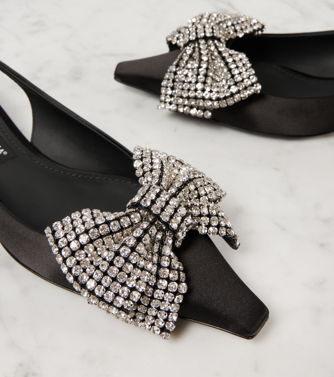 Embellished satin slingback pumps | Dolce&Gabbana