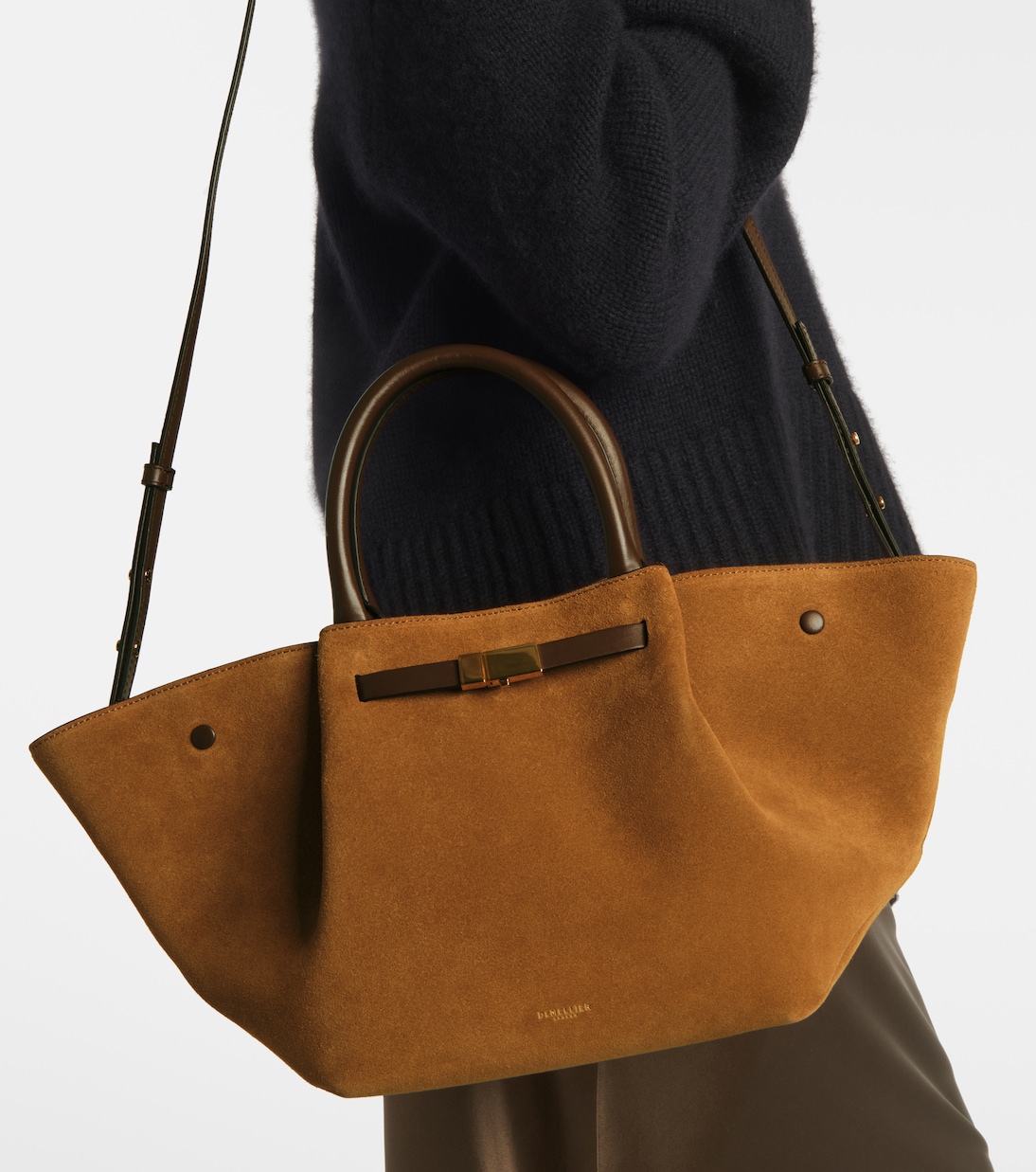 New York Midi suede tote bag | DeMellier
