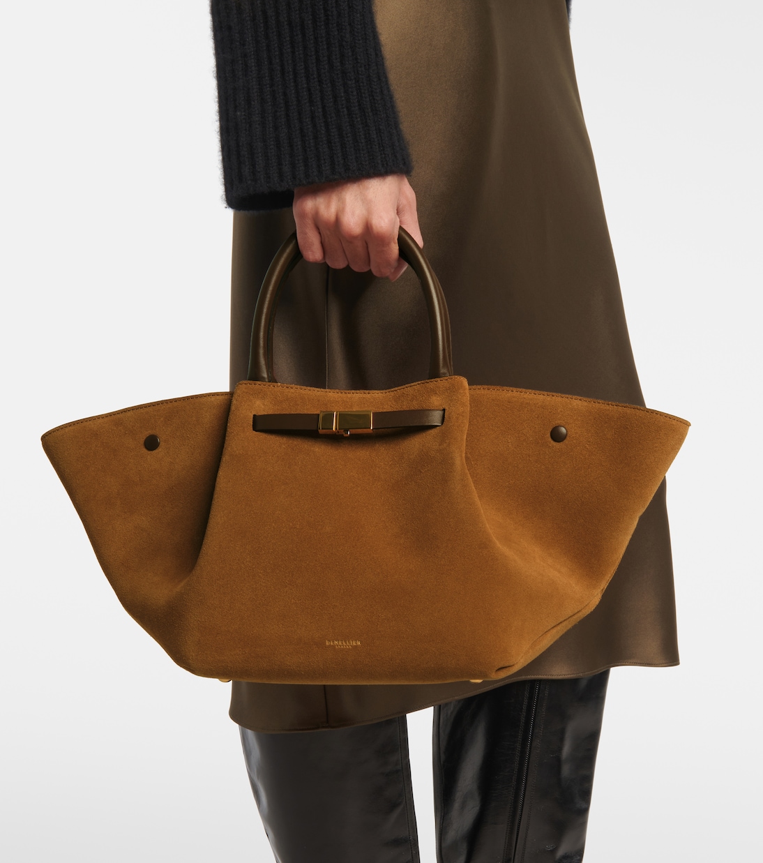 New York Midi suede tote bag | DeMellier