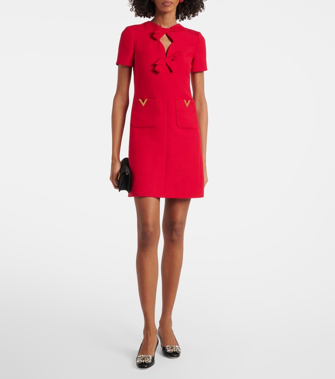 Crepe Couture bow-detail minidress | Valentino