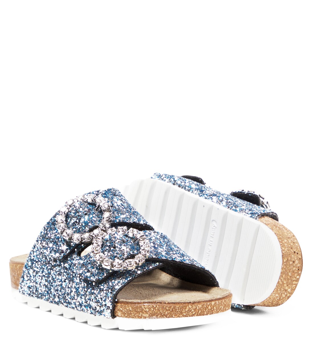 Glitter embellished sandals | Monnalisa