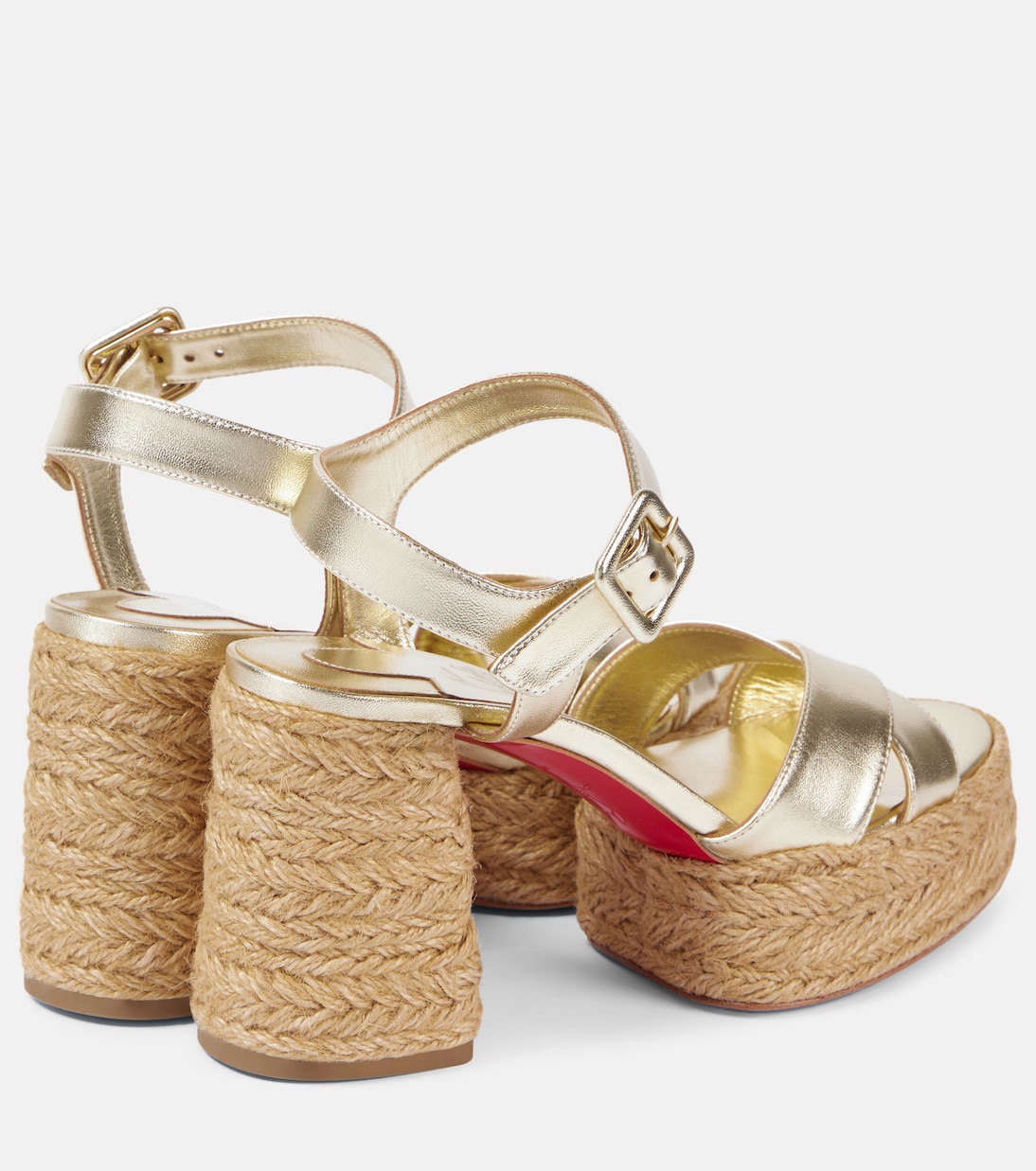 Plateausandalen Calakala 85 aus Metallic-Leder | Christian Louboutin