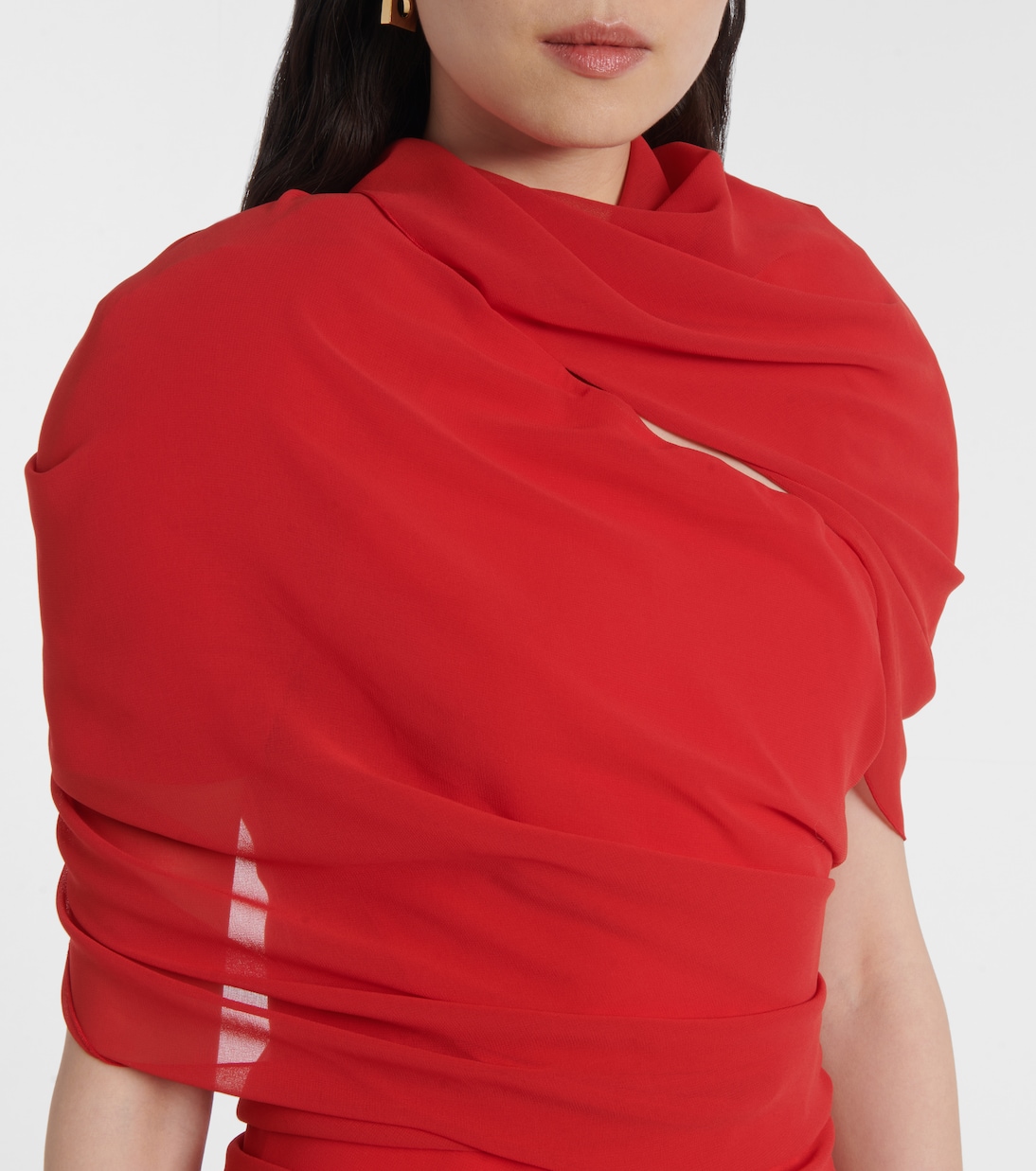 Castagna draped chiffon minidress | Jacquemus