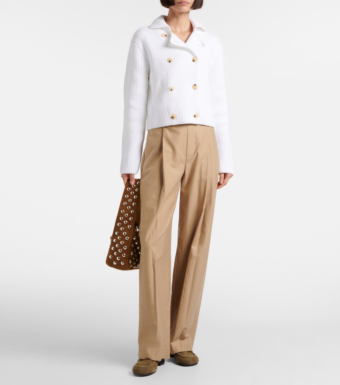 Cardigan doppiopetto in misto cotone | Vince