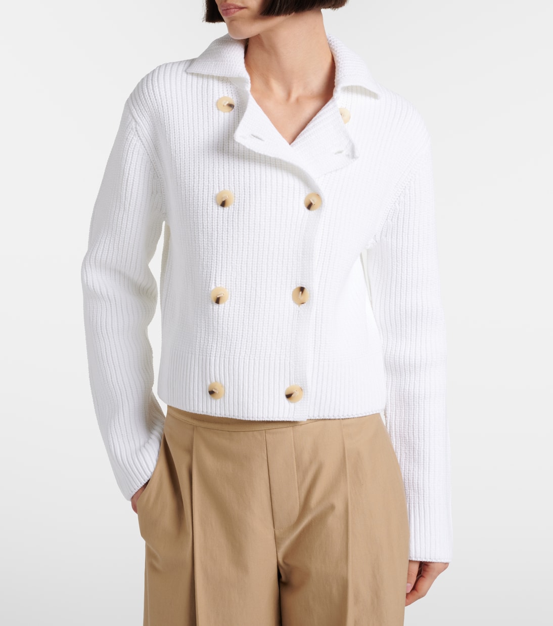 Cardigan doppiopetto in misto cotone | Vince