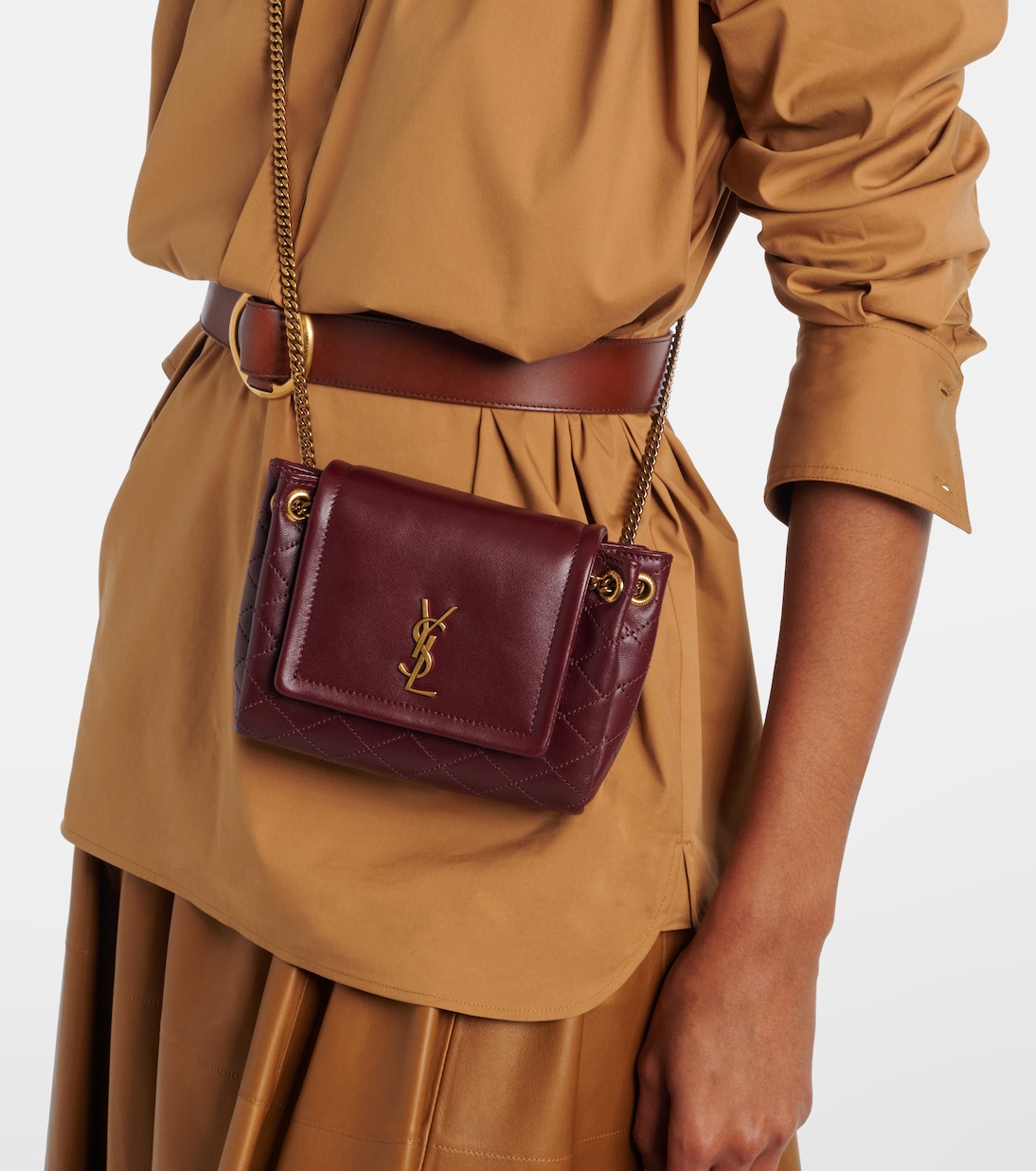 Nolita Mini leather crossbody bag | Saint Laurent