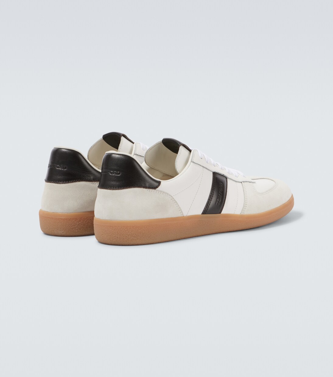 Archer suede-trimmed leather sneakers | Tom Ford