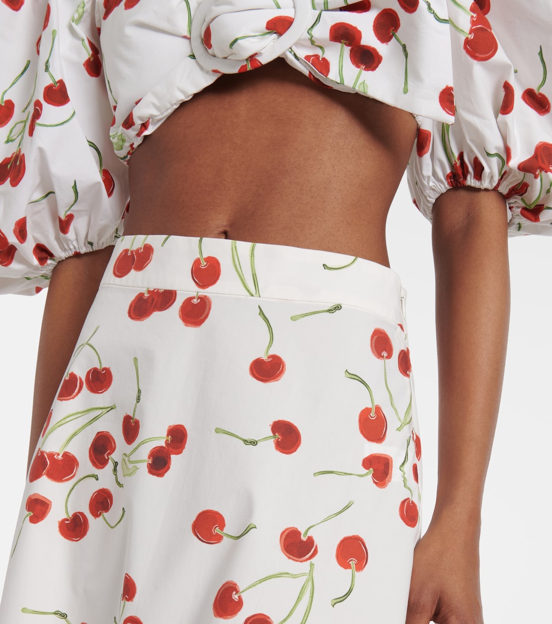 Jupe longue en coton à fleurs | Adriana Degreas