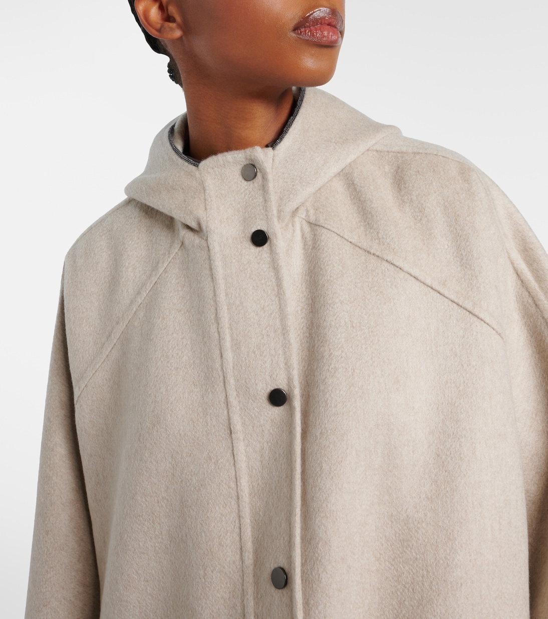 Hooded cashmere cape | Brunello Cucinelli