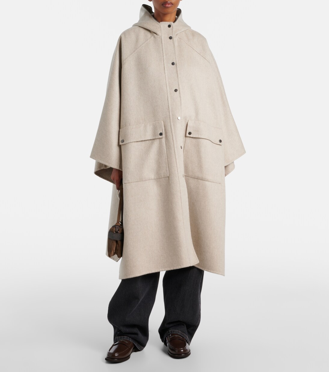 Hooded cashmere cape | Brunello Cucinelli