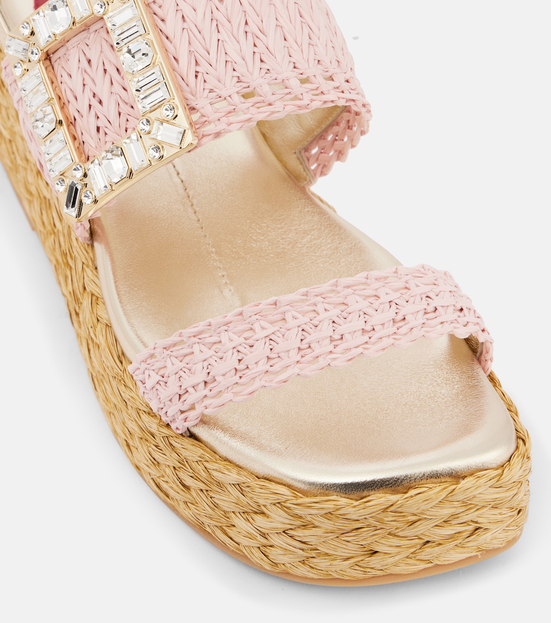 Espa 60 raffia platform sandals | Roger Vivier