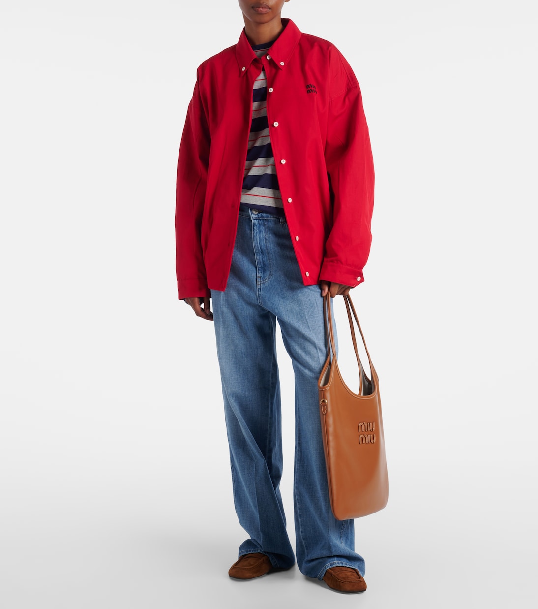 Ivy Medium leather tote bag | Miu Miu