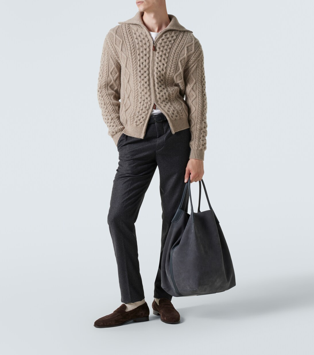 Carlo wool and cashmere straight pants | Loro Piana