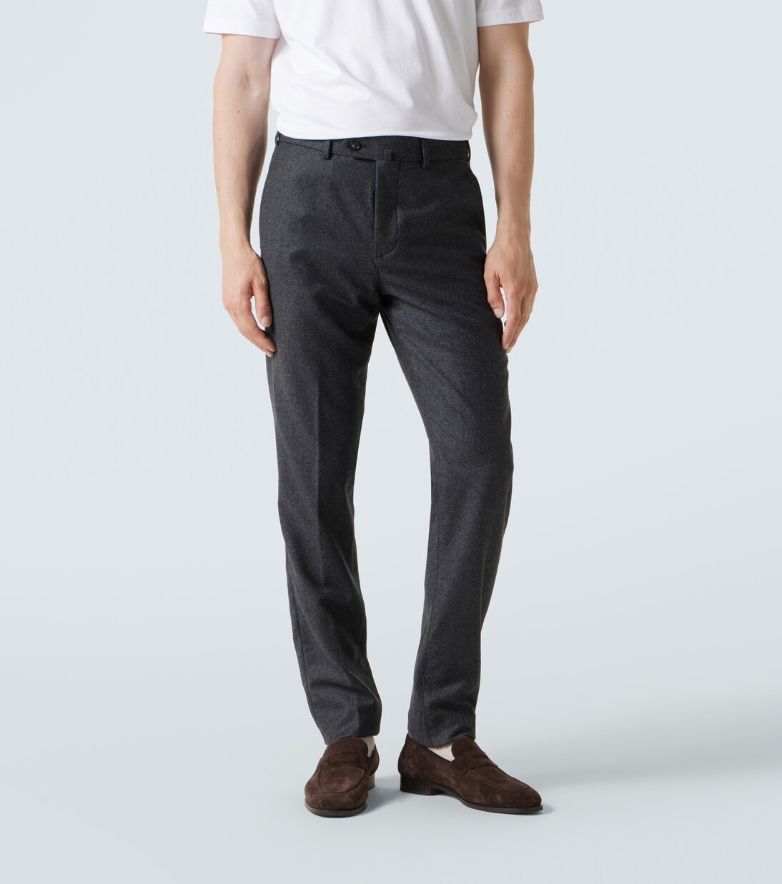 Carlo wool and cashmere straight pants | Loro Piana