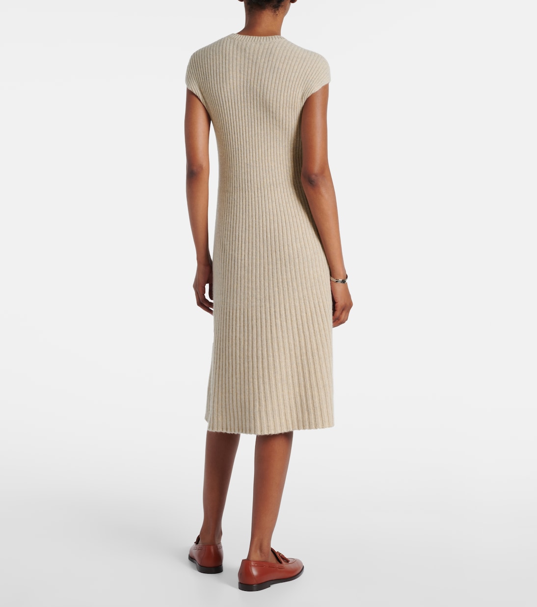 Ribbed-knit cashmere midi dress | Loro Piana