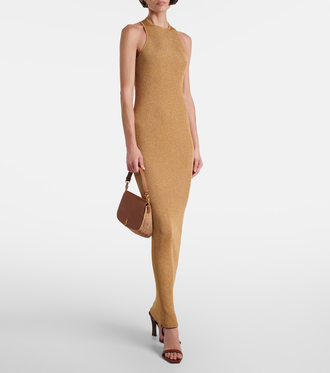 Bolso Voltaire de piel y mimbre | Saint Laurent